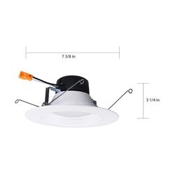 Satco Nuvo White 5-6 in. W Plastic LED Retrofit Downlight Kit 9 W