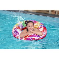 Bestway H2OGO Multicolored PVC Inflatable Summer Swirl Pool Float Tube