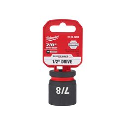 Milwaukee Shockwave 7/8 in. X 1/2 in. drive SAE 6 Point Standard Impact Socket 1 pc