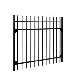 Fortress Building Products Athens 4 ft. H X 5 ft. L Powder Coated Black Aluminum Fence Gate