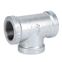 STZ Industries 3/4 in. FIP each X 3/4 in. D FIP 3/4 in. D FIP Galvanized Malleable Iron Tee