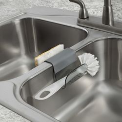 Spectrum Cora 3.75 in. L X 5 in. W X 3 in. H Plastic Sink Saddle Caddy