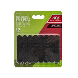Ace Felt Self Adhesive Protective Pad Brown Strip 1/2 in. W X 2-5/8 in. L 16 pk