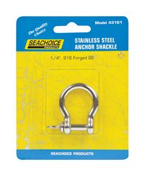 Seachoice Polished Stainless Steel 1 in. L X 1/4 in. W Shackle 1 pk