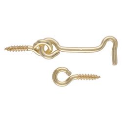 Ace Small Polished Brass Green Brass 2 in. L Hook and Eye 1 pk
