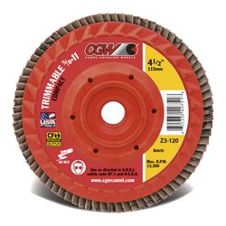 CGW 4-1/2 in. D X 5/8-11 in. Ceramic Flap Disc 60 Grit 1 pc
