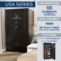 Liberty Safe USA 50 Gun Electronic Lock Black Gun Safe
