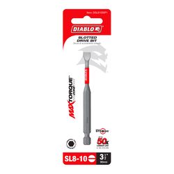 Diablo Slotted 3-1/2 in. L 8-10 Screwdriver Bit 1 pk