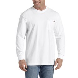Dickies XL Long Sleeve Men's Crew Neck White Tee Shirt