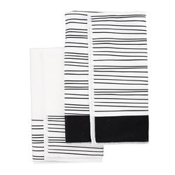 Pavilion Celebrating You White/Black Polyester Microfiber Butterfly Tea Towel 2 pk