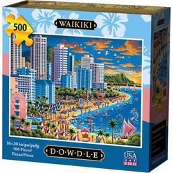 Dowdle Waikiki Personal Puzzle Cardboard/Paper Multicolored 500 pc