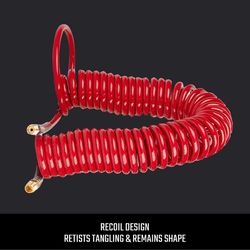 CRAFTSMAN 25 ft. L X 1/4 in. D Polyurethane Recoil Air Hose 160 psi Red