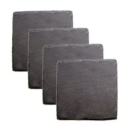 TWINE Country Home Black Slate Coaster Set