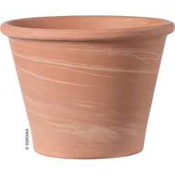 Deroma Duo White 6.39 in. H X 8.3 in. D Clay Vasum Planter Terra Cotta