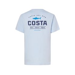 Costa L Short Sleeve Men's Crew Neck Light Blue Topwater Tee Shirt