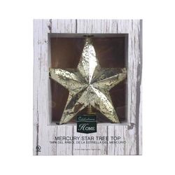 Celebrations Incandescent Assorted Mercury Star Tree Topper 10 in.