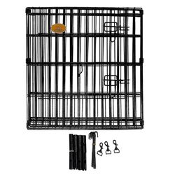 KennelMaster Small Steel Dog Crate Black 24 in. H X 62 in. W X 62 in. D