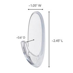 3M Command Medium Plastic Hook 1.625 in. L 2 pk