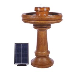 Alpine Polyresin Brown Fountain with LED Light