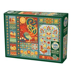 Cobble Hill Scandi Chicken Quilt Jigsaw Puzzle 1000 pc