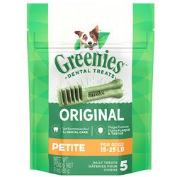 Greenies Petite Original Grain Free Dental Stick For Dog 3 oz. 5 pk