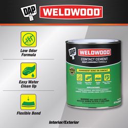 DAP Weldwood High Strength Synthetic Rubber Natural Contact Cement 1 qt
