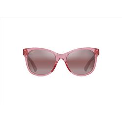 Maui Jim Kiopaa Sunglasses Women's Shiny Transparent Pink Frame Maui Rose Lens Polarized