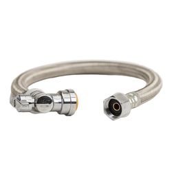 QuickFitting 1/2 in. D X 2 ft. L Stainless Steel Faucet Hose