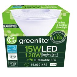Greenlite PAR38 E26 (Medium) LED Floodlight Bulb Bright White 120 W 1 pk