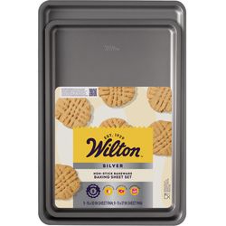 Wilton Silver Cookie Sheet Set 2 pc