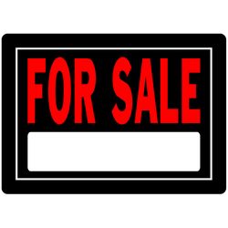 Hillman English Black For Sale Sign 10 in. H X 14 in. W