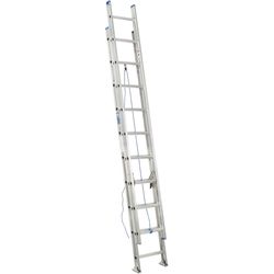 Werner 20 ft. H Aluminum Extension Ladder Type I 250 lb. cap.