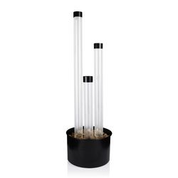 Alpine Metal/Stainless Steel Black Fountain