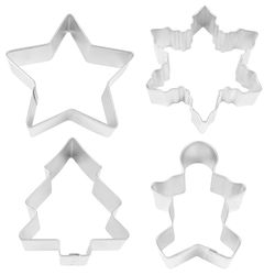 R&M International Corp 0.75 in. L Cookie Cutter Set Silver 4 pc