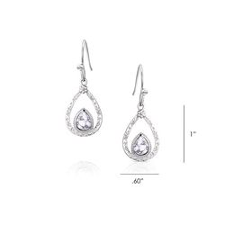 Montana Silversmiths Women's Majestic Halo White Buffalo Teardrop Silver/White Earrings