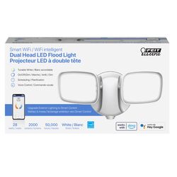 Feit Smart Home Switch Hardwired LED White Smart-Enabled Security Floodlight