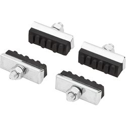 Bell Sports Binder 100 Rubber Bike Brake Pads Black/Silver