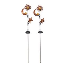 Alpine Assorted Plastic 38 in. H Solar Garden Stake