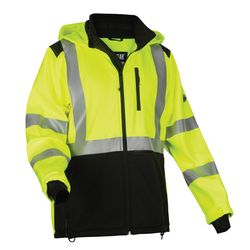 Ergodyne GloWear XL Long Sleeve Unisex Hooded Work Jacket Lime