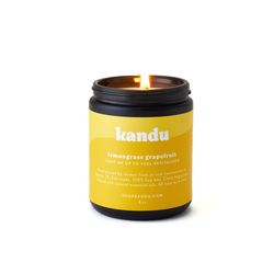 Matr Boomie Yellow Lemongrass Grapefruit Scent Candle 8 oz