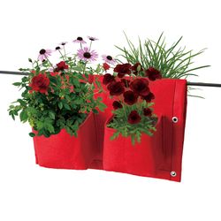 VegTrug Rail Planter Red Fabric 3.9 in. H Plant Hanger 1 pk