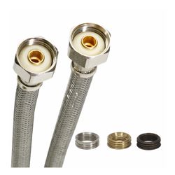 Fluidmaster Universal 1/2 in. FIP X 1/2 in. D FIP 30 in. Stainless Steel Supply Line