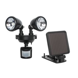 Maxsa Motion-Sensing Solar Powered LED Black Security Light