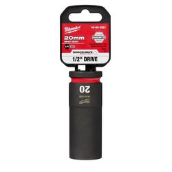 Milwaukee SHOCKWAVE 20 mm X 1/2 in. drive Metric/SAE 6 Point Deep Impact Socket 1 pc