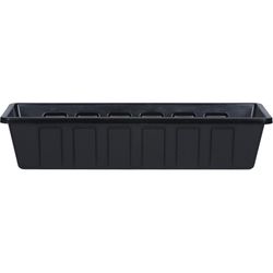 Novelty Poly Pro 5 in. H X 24 in. W X 8 in. D PP Plastic Poly Pro Flower Box Black