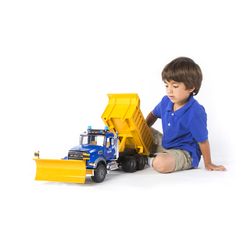 Bruder Mack Dump Truck With Snow Plow Toy Multicolored