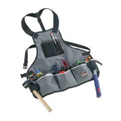 Ergodyne Arsenal 16 pocket Cotton Apron Pouch Gray 28 in. 52 in.