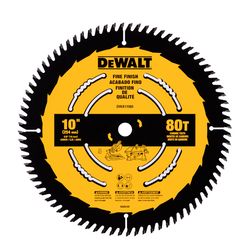 DEWALT 10 in. D X 5/8 in. Carbide Tipped Circular Saw Blade 80 teeth 1 pc