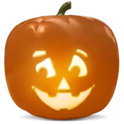 ANIMAT3D Orange 11 in. LED Blink Jabberin Jack Halloween Decor