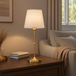 Galena 16.9 in. Brushed Gold Table Lamp